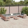 Set de sofás jardín 11 pzas con cojines madera de abeto Douglas von , Gartensets - Ref: Foro24-3299649, Preis: 937,73 €, Raba...