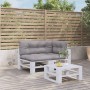 Cushions for pallets 3 units gray fabric by , Cushions for chairs and sofas - Ref: Foro24-3217124, Price: 92,98 €, Discount: %