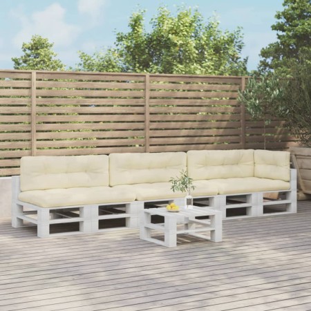 7-teilige Palettenkissen cremefarbener Stoff von , Kissen für Stühle und Sofas - Ref: Foro24-3217147, Preis: 213,18 €, Rabatt: %