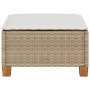 Taburete de jardín y cojín ratán sintético beige 63,5x56x32 cm by , Outdoor ottomans - Ref: Foro24-365913, Price: 65,35 €, Di...