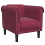 Sillón de terciopelo rojo tinto de , Sofás - Ref: Foro24-372569, Precio: 204,43 €, Descuento: %