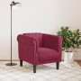 Sillón de terciopelo rojo tinto de , Sofás - Ref: Foro24-372569, Precio: 204,43 €, Descuento: %