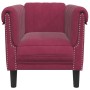 Sillón de terciopelo rojo tinto de , Sofás - Ref: Foro24-372569, Precio: 204,43 €, Descuento: %