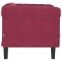 Sillón de terciopelo rojo tinto de , Sofás - Ref: Foro24-372569, Precio: 204,43 €, Descuento: %