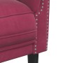 Sillón de terciopelo rojo tinto de , Sofás - Ref: Foro24-372569, Precio: 204,43 €, Descuento: %