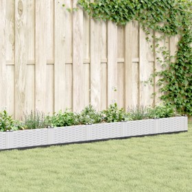 Jardinera con clavijas PP blanco 362,5x42,5x28,5 cm by , Pots and planters - Ref: Foro24-368025, Price: 69,27 €, Discount: %