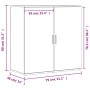 2 Stück Sideboards Holzwerkstoff Sonoma Grau 79x38x80 cm von , Sideboards - Ref: Foro24-3276607, Preis: 180,73 €, Rabatt: %