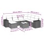 Set of 8 garden sofas and cushions synthetic rattan brown by , Garden sets - Ref: Foro24-3255250, Price: 509,06 €, Discount: %