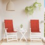 High back chair cushions 2 pcs red melange fabric 120x50x4 cm by , Cushions for chairs and sofas - Ref: Foro24-4002430, Price...