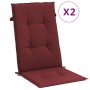 Stuhlkissen mit hoher Rückenlehne 2 Stück roter Stoff rot melange von , Kissen für Stühle und Sofas - Ref: Foro24-4002439, Pr...