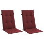 High back chair cushions 2 pcs red fabric red melange by , Cushions for chairs and sofas - Ref: Foro24-4002439, Price: 36,12 ...