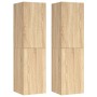 Muebles para TV 2 uds contrachapado color roble 30,5x30x110 cm de , Muebles TV - Ref: Foro24-803369, Precio: 92,44 €, Descuen...