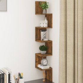 Eckwandregal geräuchertes Eichenholz 20x20x127,5 cm von , Regale und Regale - Ref: Foro24-815210, Preis: 31,12 €, Rabatt: %