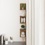 Corner wall shelf smoked oak wood 20x20x127.5 cm by , Shelves and shelves - Ref: Foro24-815210, Price: 31,12 €, Discount: %