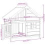 Hundehütte aus massivem Kiefernholz grau 96x60,5x87 cm von , Hundehütten und Zäune - Ref: Foro24-172268, Preis: 157,78 €, Rab...