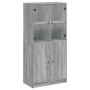 High sideboard with Sonoma gray wood doors 68x37x142 cm by , Sideboards - Ref: Foro24-3295869, Price: 139,79 €, Discount: %