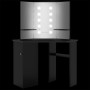 Tocador de esquina con LED negro 111x54x141,5 cm de vidaXL, Tocadores para dormitorios - Ref: Foro24-326534, Precio: 143,46 €...