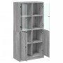 High sideboard with Sonoma gray wood doors 68x37x142 cm by , Sideboards - Ref: Foro24-3295869, Price: 139,79 €, Discount: %