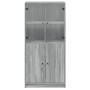 High sideboard with Sonoma gray wood doors 68x37x142 cm by , Sideboards - Ref: Foro24-3295869, Price: 139,79 €, Discount: %