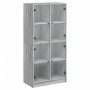 High sideboard with Sonoma gray wood doors 68x37x142 cm by , Sideboards - Ref: Foro24-3295862, Price: 132,94 €, Discount: %
