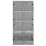 High sideboard with Sonoma gray wood doors 68x37x142 cm by , Sideboards - Ref: Foro24-3295862, Price: 132,94 €, Discount: %