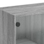 High sideboard with Sonoma gray wood doors 68x37x142 cm by , Sideboards - Ref: Foro24-3295862, Price: 132,94 €, Discount: %