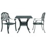 Mesa y sillas de bistró 3 piezas aluminio fundido verde de , Conjuntos de jardín - Ref: Foro24-3216340, Precio: 480,20 €, Des...