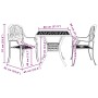 3-teiliger Bistrotisch und Stühle Aluminiumguss grün von , Gartensets - Ref: Foro24-3216340, Preis: 480,20 €, Rabatt: %