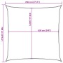 Square sail awning HDPE blue 160 g/m² 7x7 m by , Umbrellas - Ref: Foro24-311500, Price: 103,41 €, Discount: %