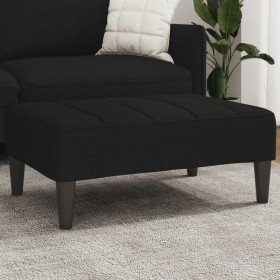 Black fabric footrest 77x55x31 cm by , Ottomans - Ref: Foro24-4007382, Price: 68,90 €, Discount: %