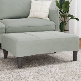 Fußstütze aus hellgrauem Samt 77x55x31 cm von , Osmanen - Ref: Foro24-4007375, Preis: 68,23 €, Rabatt: %