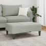 Fußstütze aus hellgrauem Samt 77x55x31 cm von , Osmanen - Ref: Foro24-4007375, Preis: 68,23 €, Rabatt: %