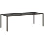Set comedor jardín 11 pzas con cojines ratán PE vidrio marrón von , Gartensets - Ref: Foro24-3278590, Preis: 848,25 €, Rabatt: %