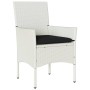 Set comedor jardín 9 pzas cojines ratán sintético vidrio blanco de , Conjuntos de jardín - Ref: Foro24-3278584, Precio: 658,9...
