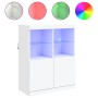 Sideboard mit weißen LED-Leuchten 81x37x100 cm von , Sideboards - Ref: Foro24-836672, Preis: 115,69 €, Rabatt: %