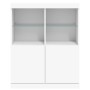 Sideboard mit weißen LED-Leuchten 81x37x100 cm von , Sideboards - Ref: Foro24-836672, Preis: 115,69 €, Rabatt: %