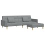 2-Sitzer-Schlafsofa mit hellgrauem Stoffhocker von , Sofas - Ref: Foro24-3258106, Preis: 346,52 €, Rabatt: %
