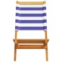 Sillas jardín reclinables 8 uds madera maciza tela azul blanco de , Sillas de jardín - Ref: Foro24-3214654, Precio: 425,16 €,...