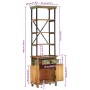 Aparador de madera maciza reciclada 55x30x180 cm de , Aparadores - Ref: Foro24-358884, Precio: 253,86 €, Descuento: %