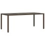 9 pcs garden dining set and cushions synthetic rattan brown by , Garden sets - Ref: Foro24-3276775, Price: 1,00 €, Discount: %