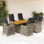 Set comedor jardín 7 pzas y cojines ratán sintético gris de , Conjuntos de jardín - Ref: Foro24-3276852, Precio: 902,22 €, De...