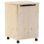 RANA solid pine wood dirty laundry basket with wheels 45x45x64 cm by , Laundry baskets - Ref: Foro24-4002341, Price: 80,22 €,...