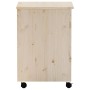 RANA solid pine wood dirty laundry basket with wheels 45x45x64 cm by , Laundry baskets - Ref: Foro24-4002341, Price: 80,22 €,...