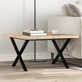 X-Frame Couchtisch aus massiver Kiefer und Stahl 60x60x40,5 cm von , Küchen- und Esstische - Ref: Foro24-3282748, Preis: 67,0...