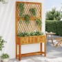 Pflanzgefäß mit Rankgitter und Regal aus massiver Akazie 100x32x185 cm von , Töpfe und Pflanzgefäße - Ref: Foro24-364899, Pre...