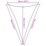 Light gray HDPE triangular sail awning 160 g/m² 5x7x7 m by , Umbrellas - Ref: Foro24-4002011, Price: 45,60 €, Discount: %