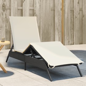 Tumbona con cojín ratán sintético negro von , Liegen - Ref: Foro24-4002701, Preis: 144,06 €, Rabatt: %