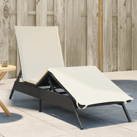 Tumbona con cojín ratán sintético negro von , Liegen - Ref: Foro24-4002701, Preis: 144,06 €, Rabatt: %