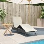 Tumbona con cojín ratán sintético negro von , Liegen - Ref: Foro24-4002701, Preis: 144,06 €, Rabatt: %