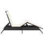 Tumbona con cojín ratán sintético negro von , Liegen - Ref: Foro24-4002701, Preis: 144,06 €, Rabatt: %